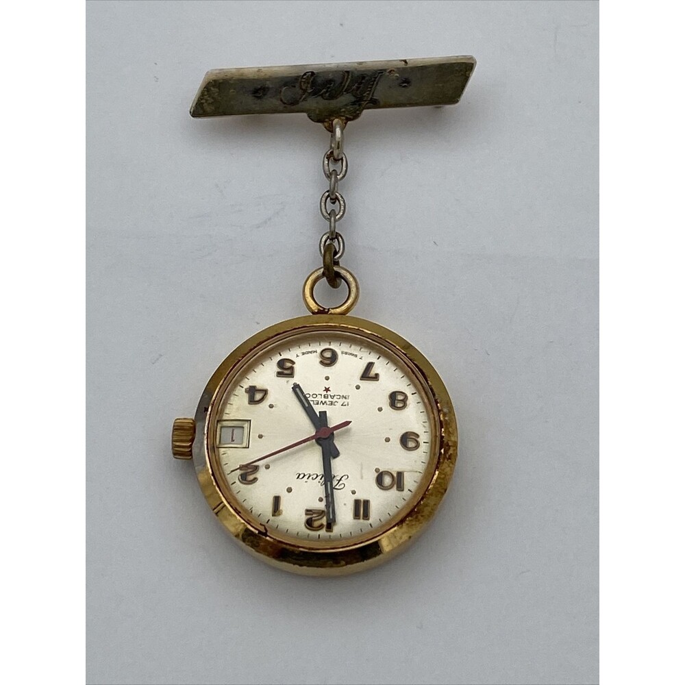 Vintage Felicia Analog Nurse Watch with 17 Jewels and Swiss Movement